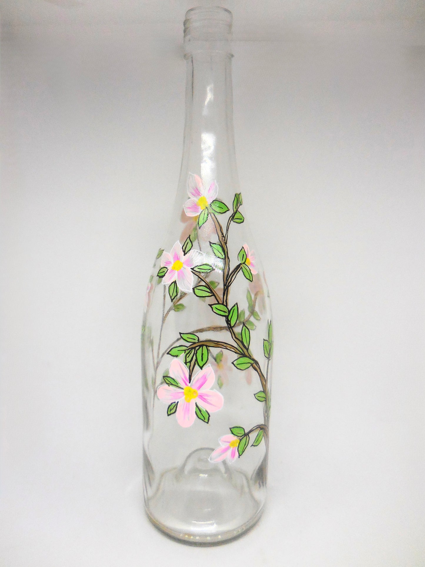 Cherry Blossom Wine Bottle with Lights