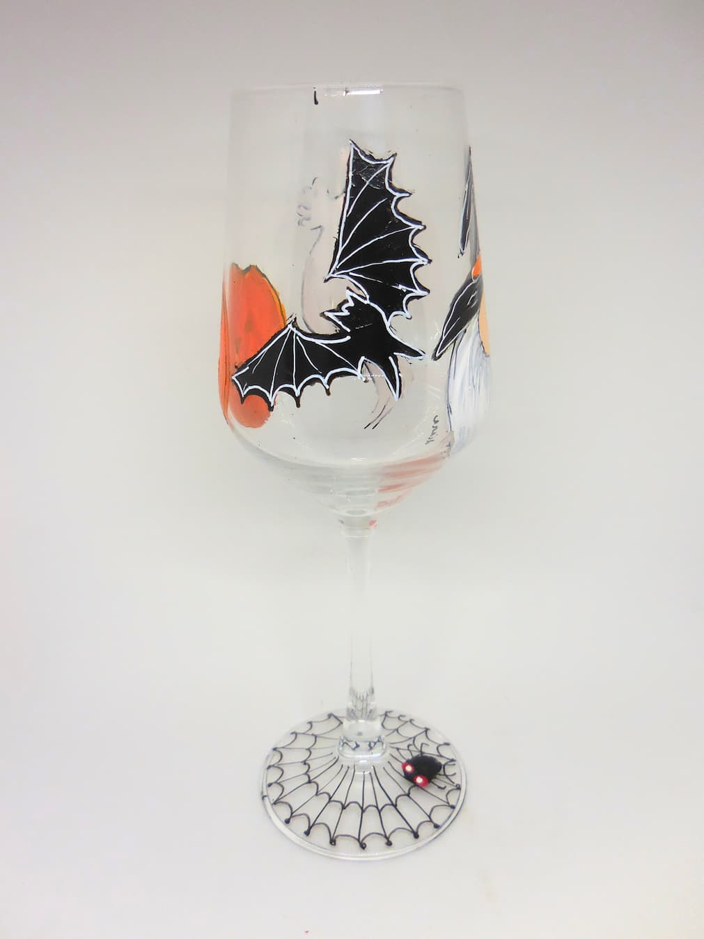 Halloween Gnome Wine Glass