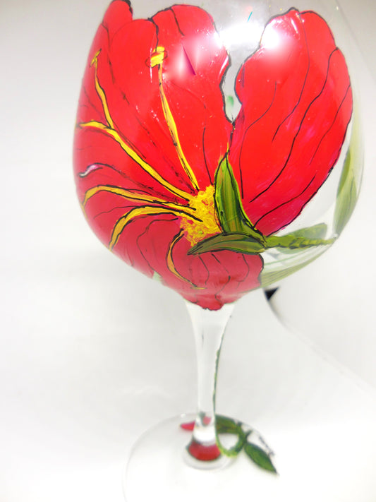 Hummingbird Wine Glass