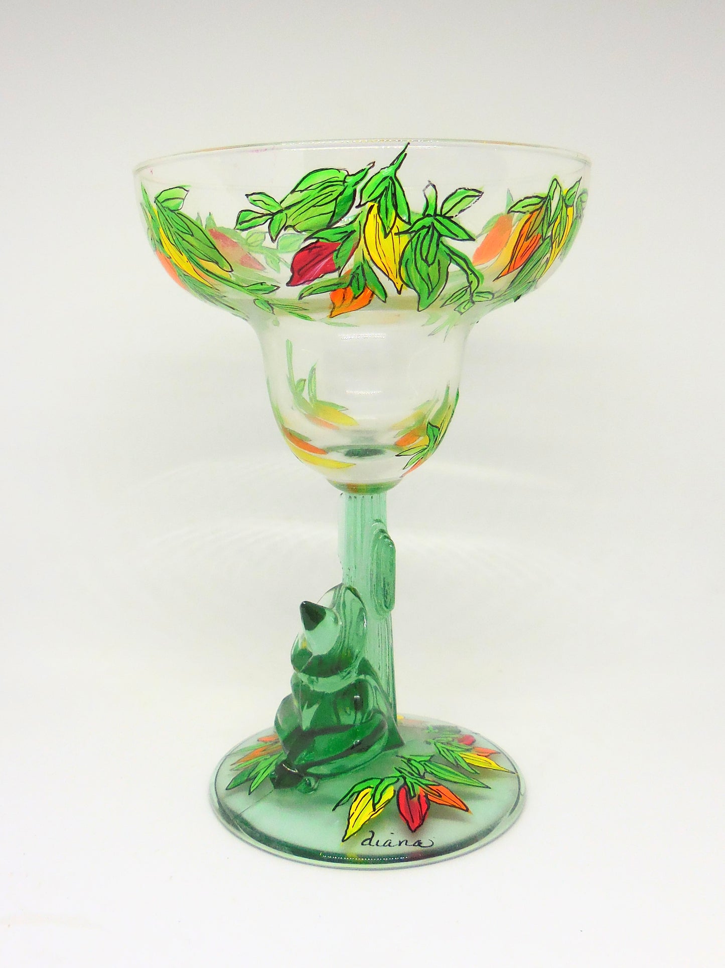 Chili Peppers Margarita Glass