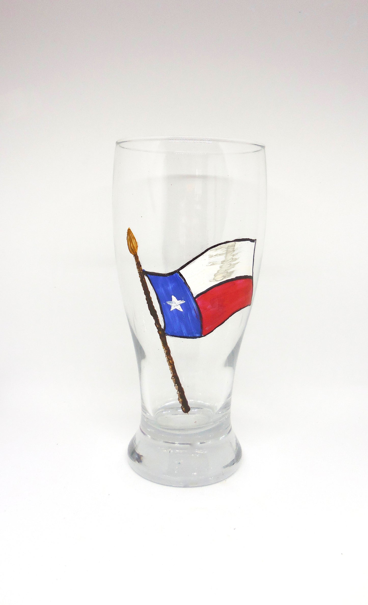 Texas Flag Beer Glass