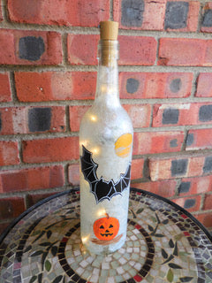 Halloween Wine Bottle with Lights