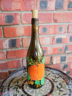 Pumpkin Wine Bottle with Lights