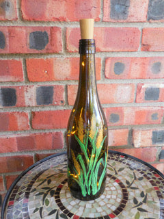 Rustic Corn Wine Bottle with Lights