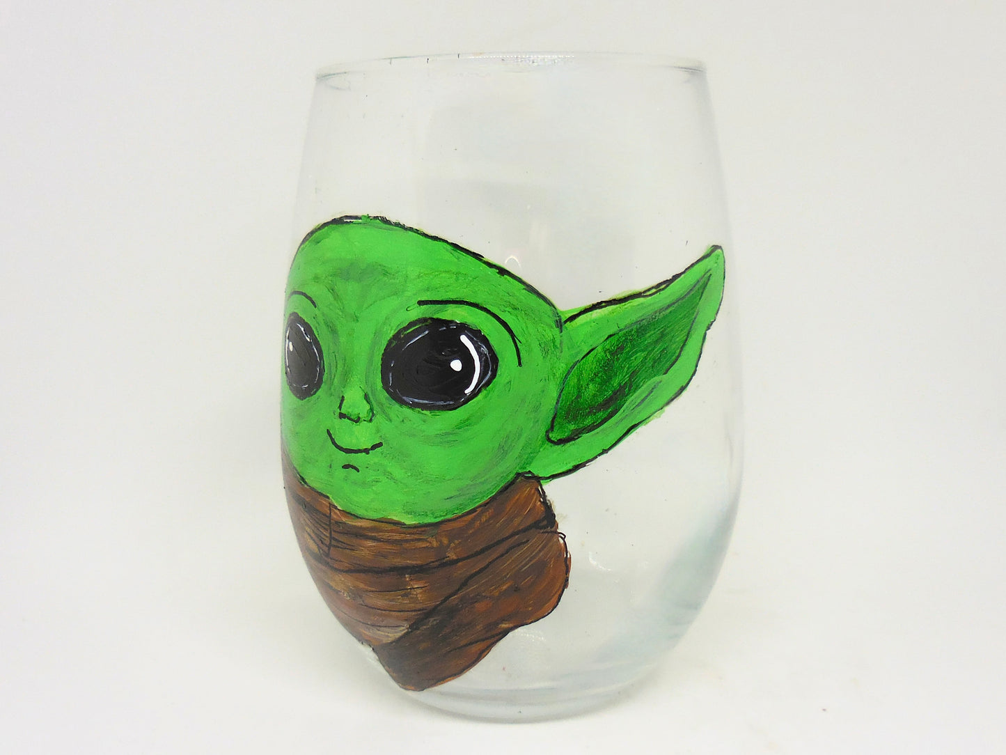 Baby Yoda Stemless Wine Glass