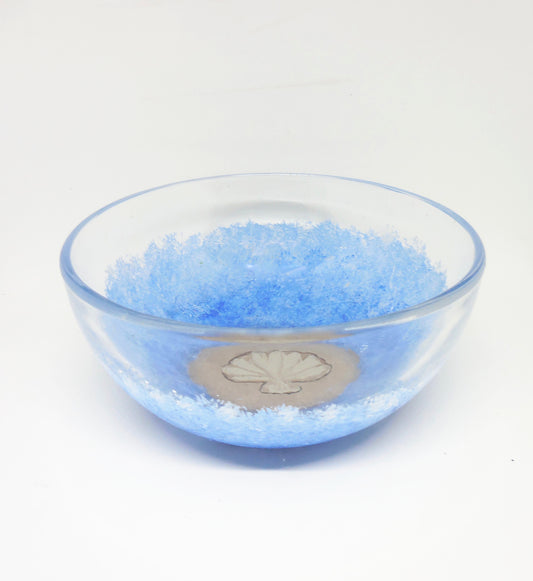 Glass Bowl featuring a Seashell