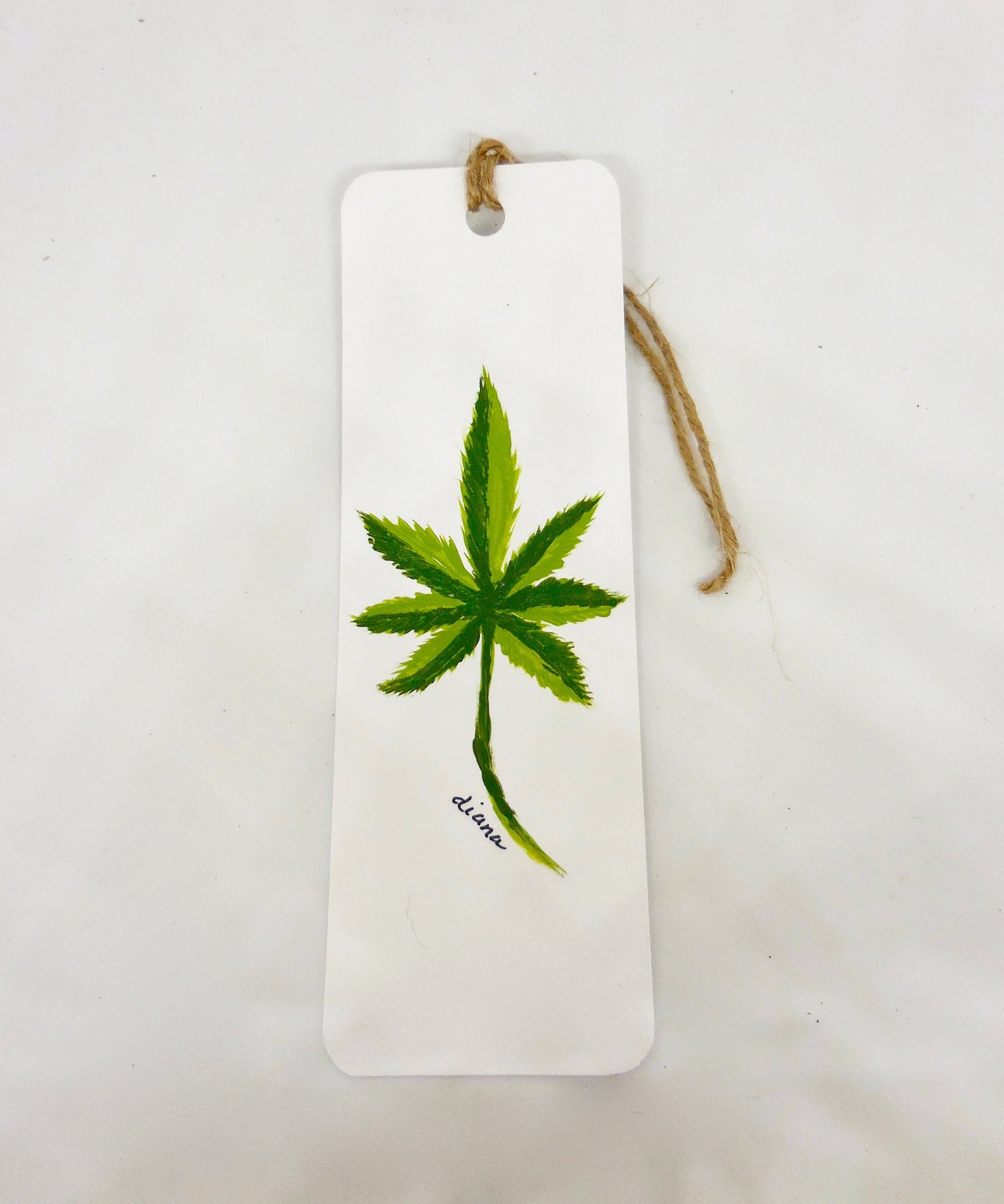 bookmark with cannabis design