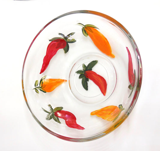 Chili Pepper Glass Bowl