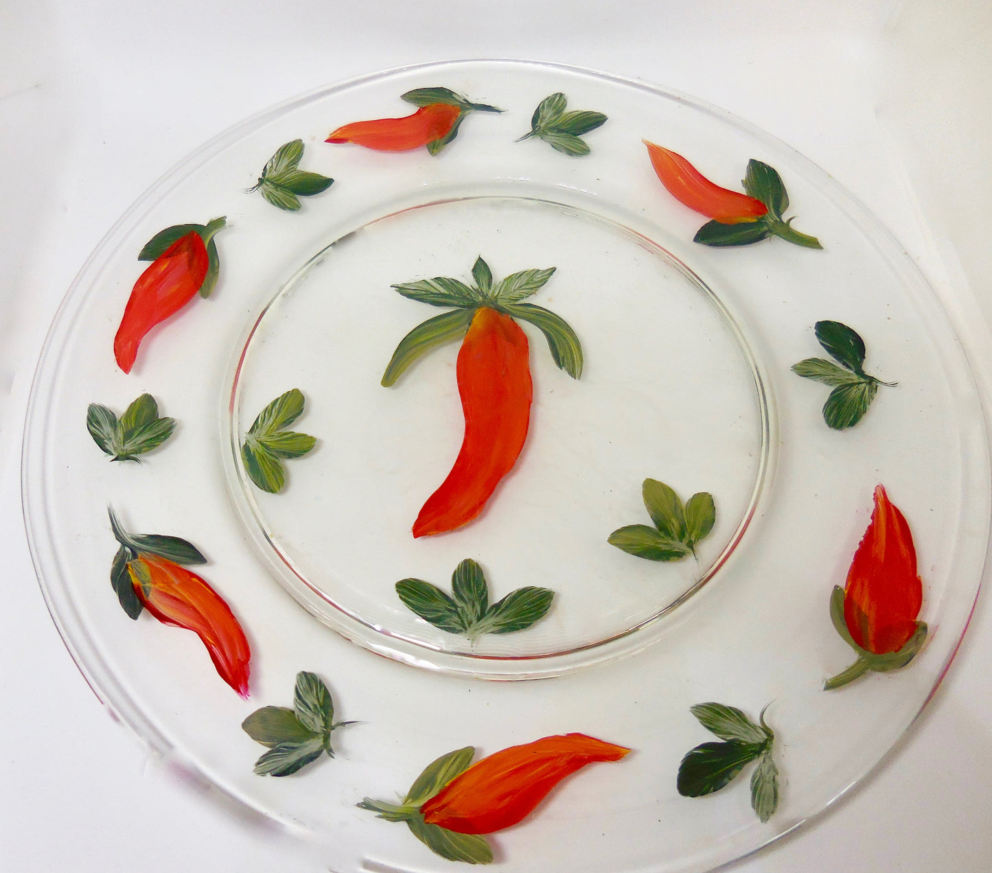 Chili Pepper Glass Plate