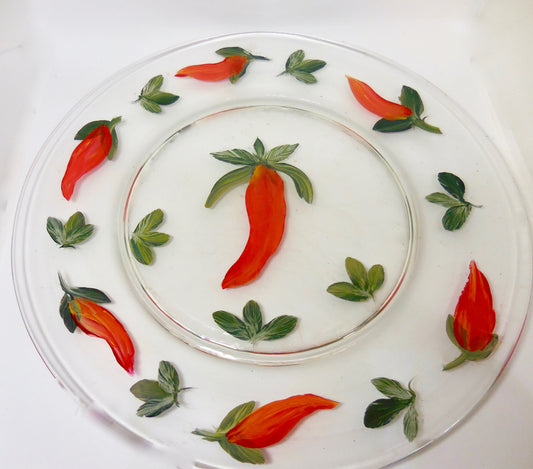 Chili Pepper Glass Plate