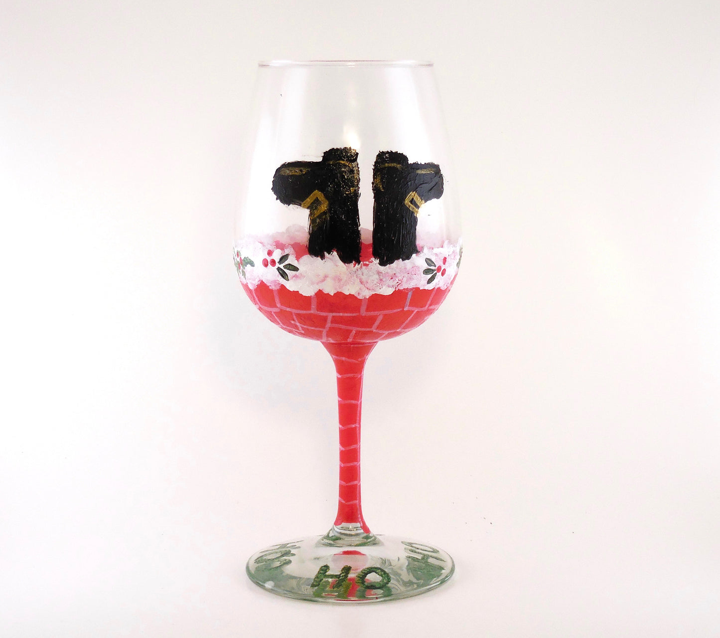 Santa's Stuck Wine Glass