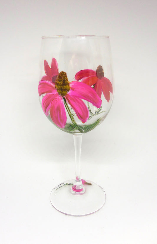 Coneflowers Wine Glass