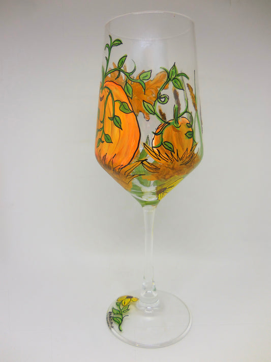 Pumpkin Spice Wine Glass
