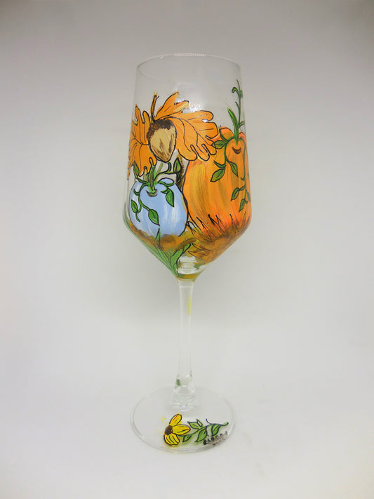 Pumpkin Spice Wine Glass