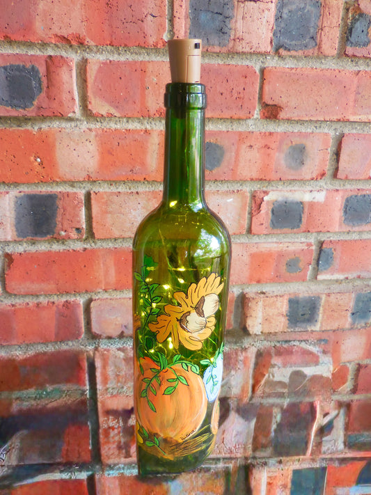 Pumpkin Spice Lighted Wine Bottle