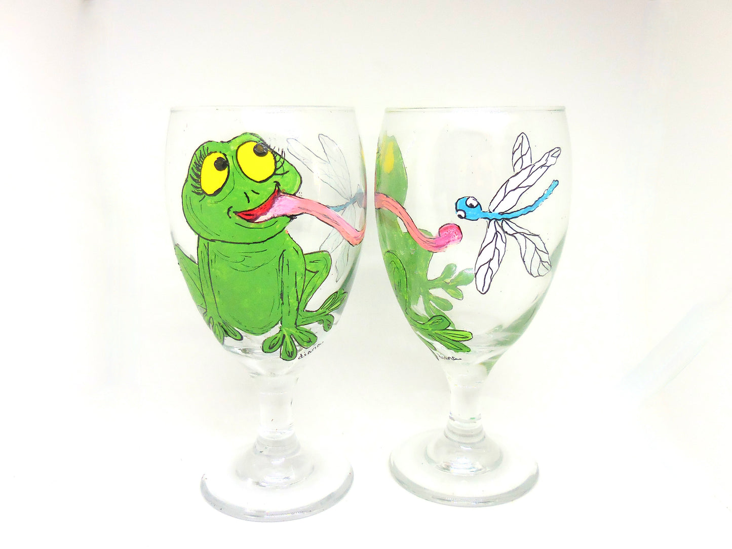 Frog Catching a Fly Goblet