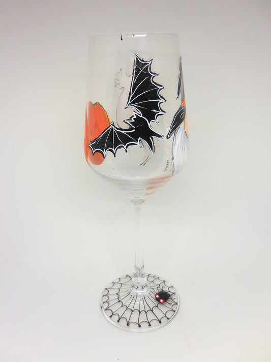 Halloween Gnome Wine Glass