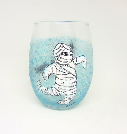 Mummy Stemless Wine Glass