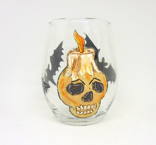 Skull Stemless Wine Glass