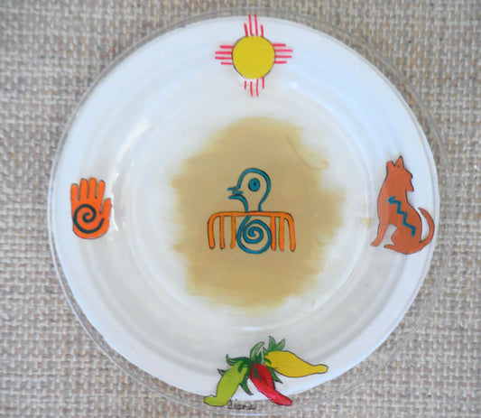 Glass Plate with Southwestern Design