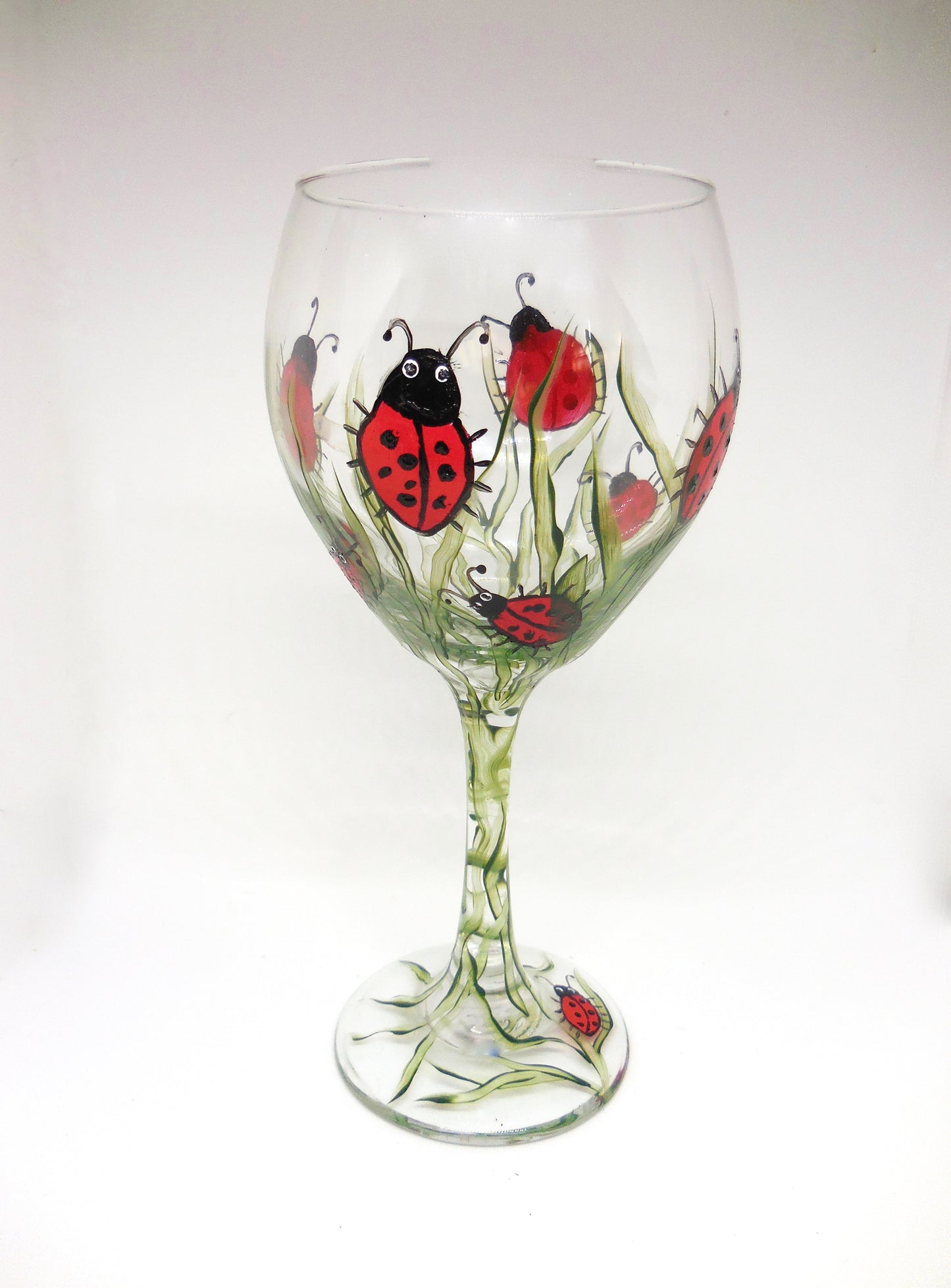 Ladybug Wine Glass