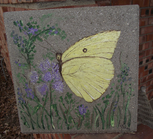 Yellow Butterfly Stepping Stone