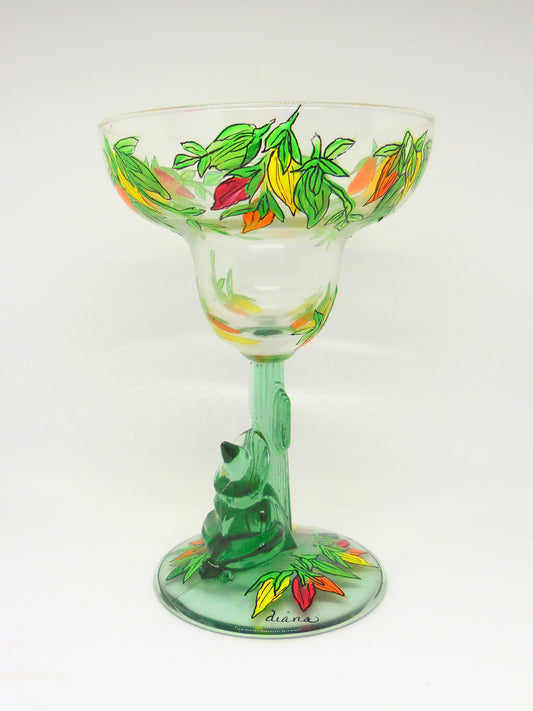 Chili Peppers Margarita Glass