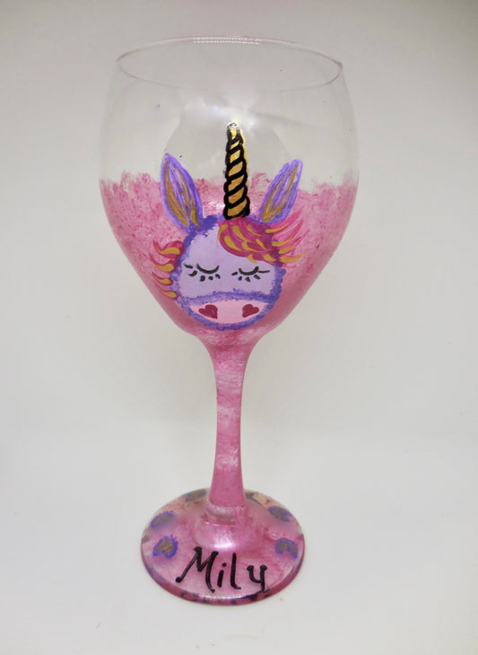 Unicorn Wine Glass