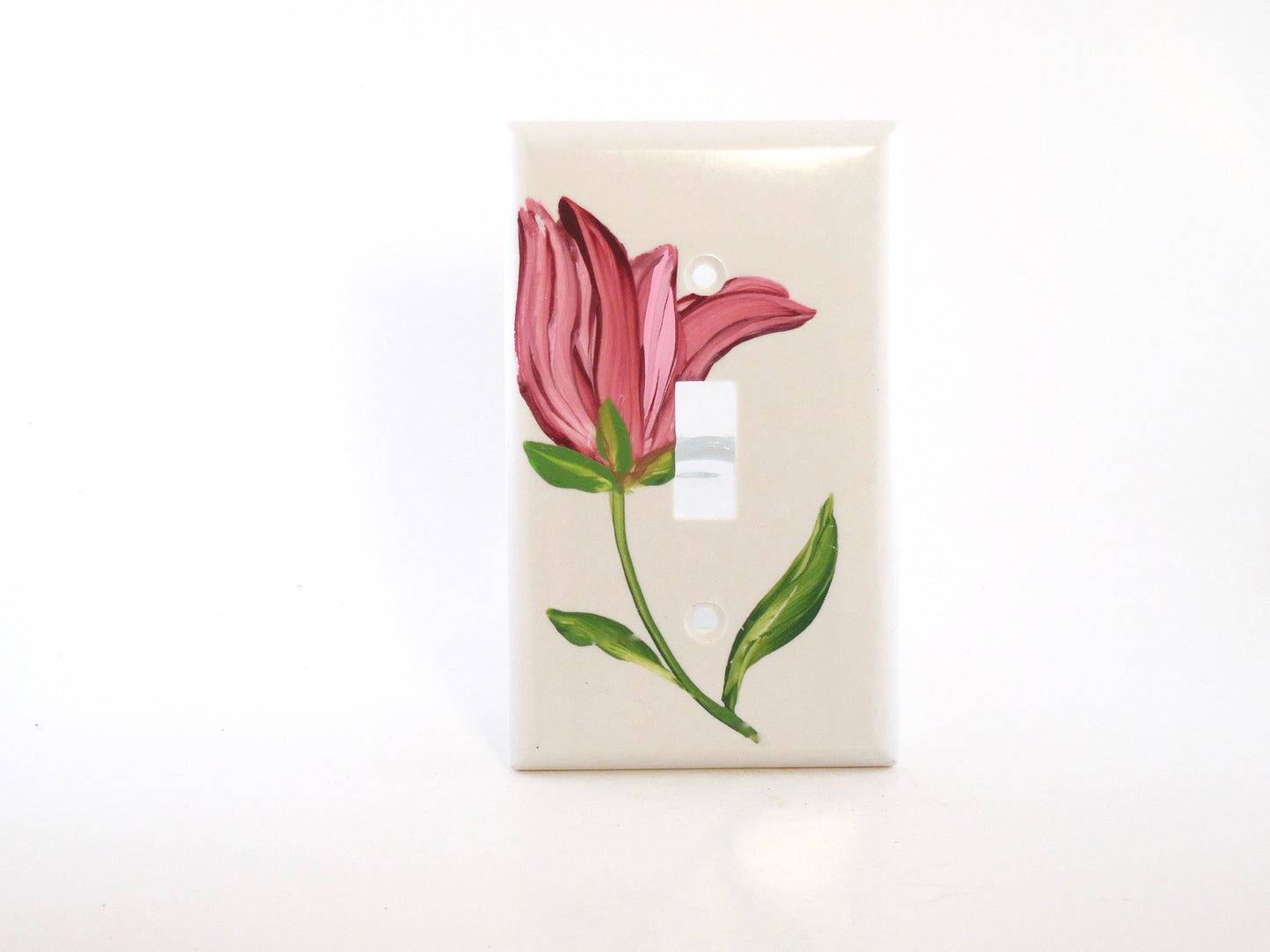 Pink Floral Switchplate Cover