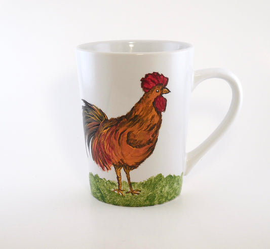 coffee mug with rooster