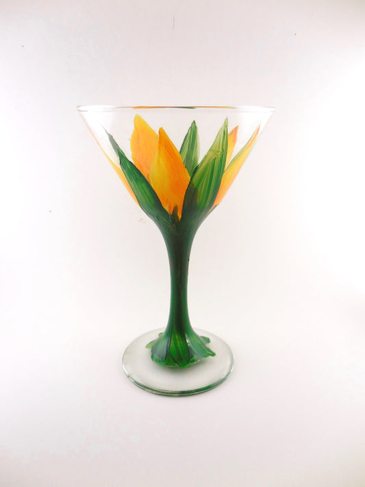 Sunflower Martini Glass