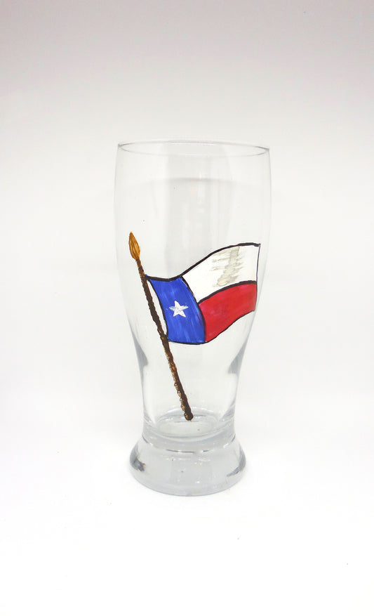 Texas Flag Beer Glass