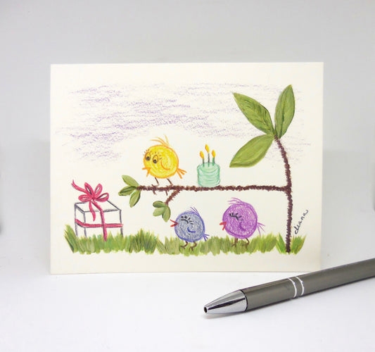 Little Birds Birthday Notecards