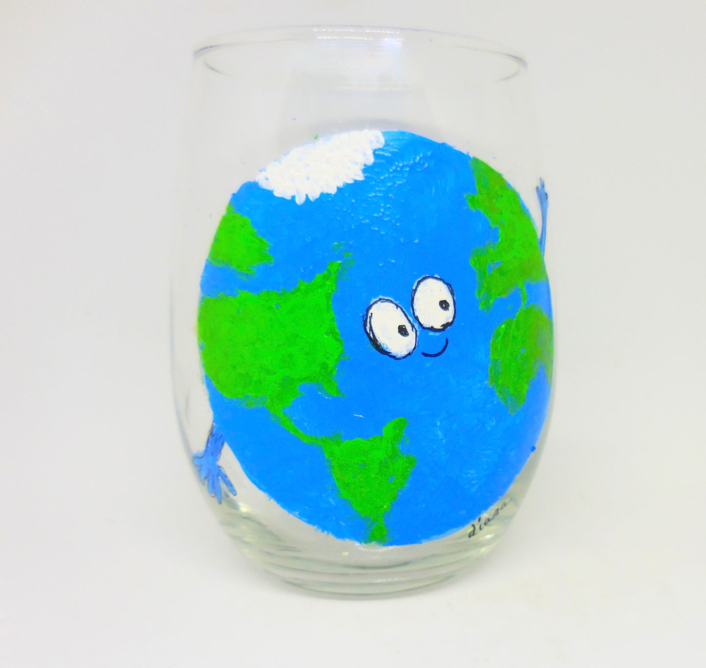 Earth Day Stemless Wine Glass